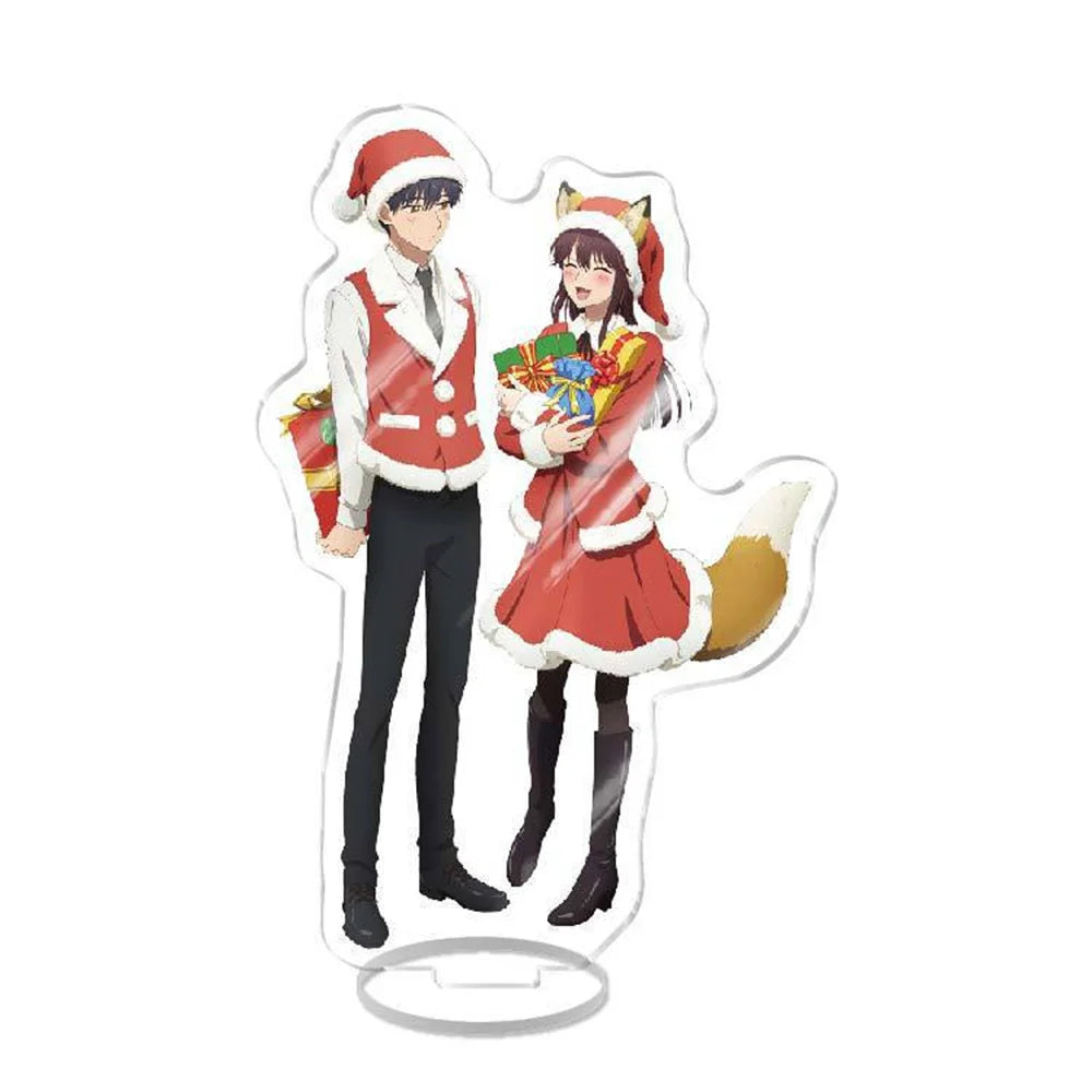 15CM Cartoon Anime Figure The Ice Guy and His Cool Female Colleague  Acrylic Stand Model Plate Desktop Office Home Collection