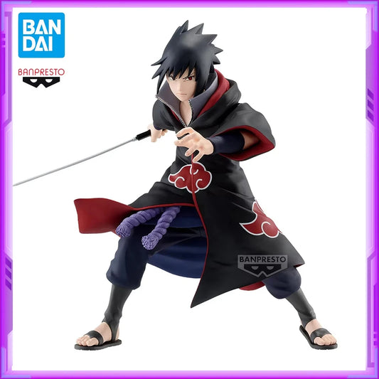 In Stock Original BANDAI Banpresto NARUTO VIBRATION STARS Uchiha Sasuke Akatsuki PVC Anime Figure Action Figures Model Toys