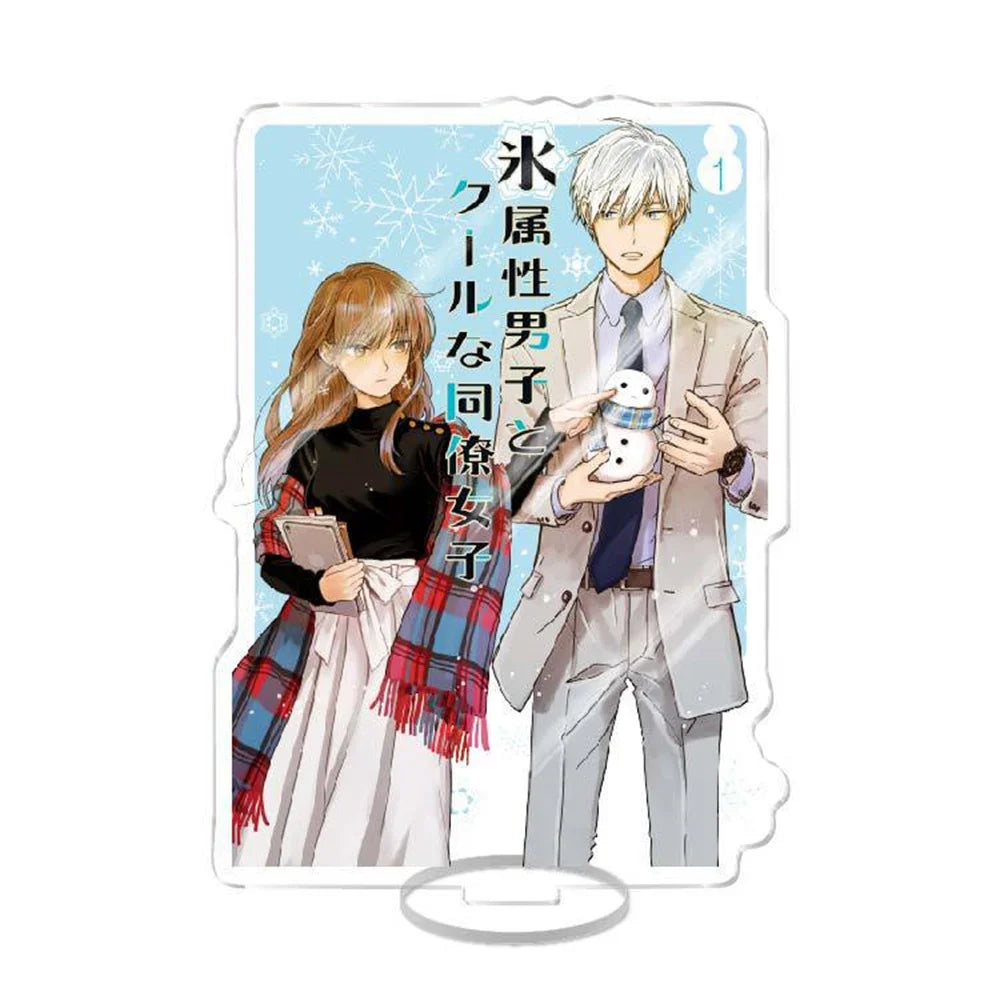 15CM Cartoon Anime Figure The Ice Guy and His Cool Female Colleague  Acrylic Stand Model Plate Desktop Office Home Collection
