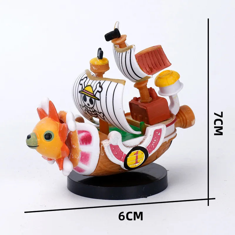 Anime One Piece 21cm The Straw Hat Pirates Boats THOUSAND SUNNY Ship PVC Action Figures Collectible Model Kids Toys Doll Gifts