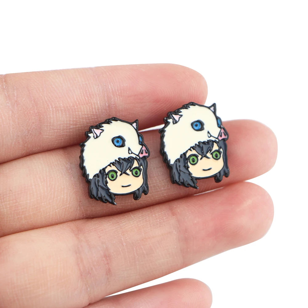 Wholesale Hot Japanese Anime Series Earrings For Women Cute Cartoon Stud Earrings