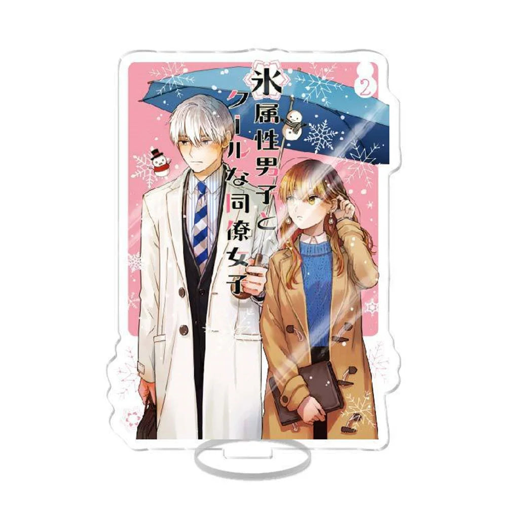 15CM Cartoon Anime Figure The Ice Guy and His Cool Female Colleague  Acrylic Stand Model Plate Desktop Office Home Collection