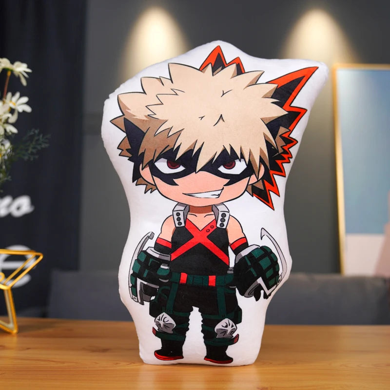 45cm Anime My Hero Academia Plush Toys All Might Cartoon Pillow Midoriya Izuku Bakugou Katsuki Todoroki Shoto Dolls Kids Gifts