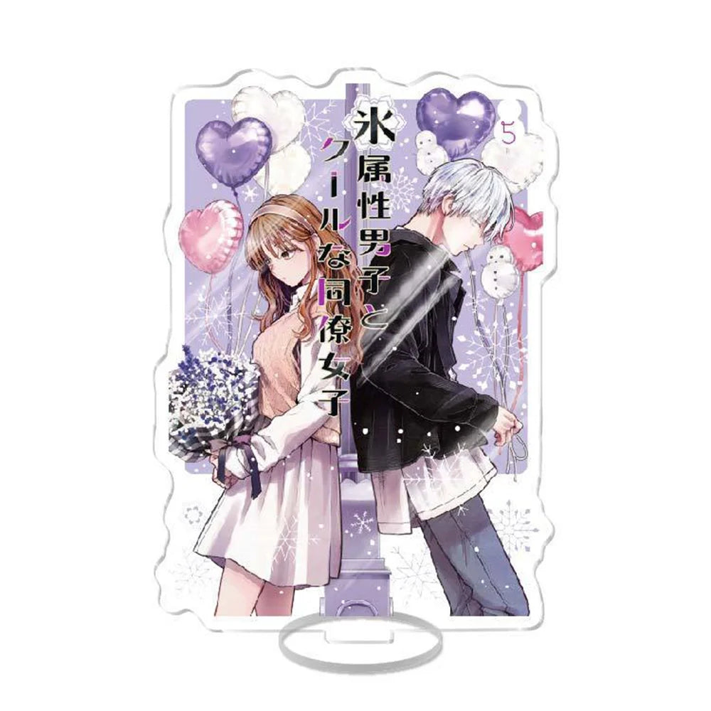 15CM Cartoon Anime Figure The Ice Guy and His Cool Female Colleague  Acrylic Stand Model Plate Desktop Office Home Collection