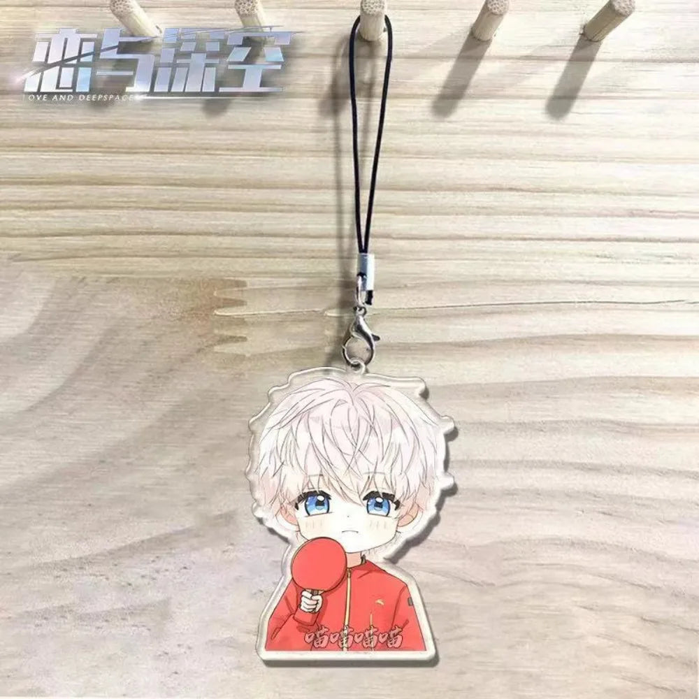 Sport Love and Deepspace Anime Mobile Phone Lanyard KeyChain Sylus Zayne Men Women Print Figure Hanging Key Rope Pendant Trinket