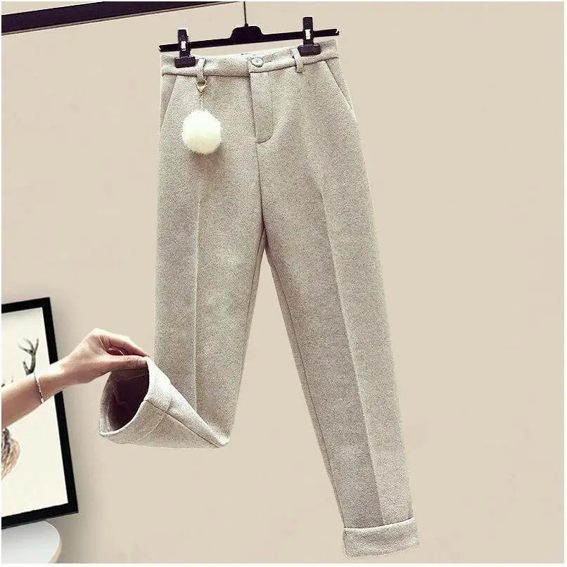 Women's Autumn Winter Fashion Clothing Matching Sets Lady Floral Sweater Vest Coats Wool Pants Suits Knit Tops Trousers Outfits
