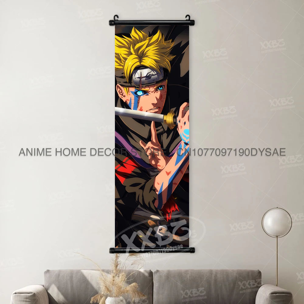 Naruto Posters Senjyuu Hashiram Hanging Painting Tobirama Wall Art Sarutobi Hiruzen Anime Scrolls Picture Namikaze Minato Decor