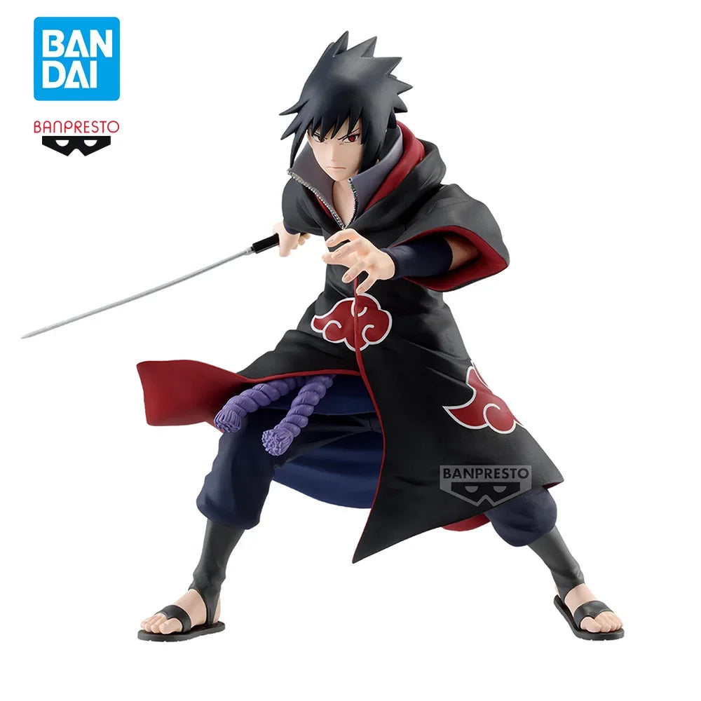 In Stock Original BANDAI Banpresto NARUTO VIBRATION STARS Uchiha Sasuke Akatsuki PVC Anime Figure Action Figures Model Toys