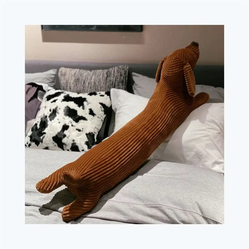 55cm Cartoon Dachshund Dog  Toy Plush Long Pillow Stuffed Plush Animals Girl Gifts Toys for Children Home Decor
