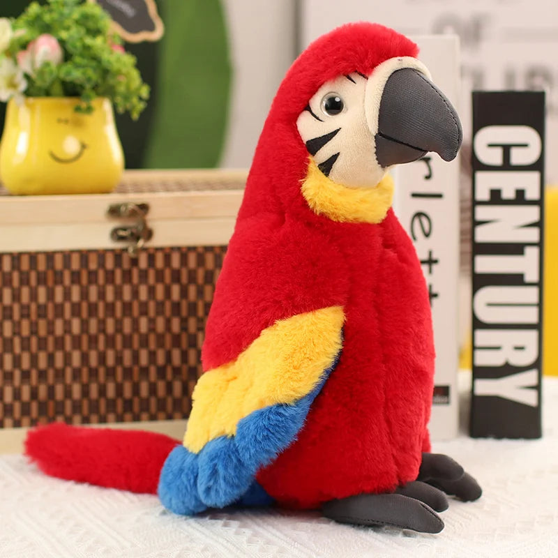 25CM Lifelike Bright Colorful Parrot Plush Toys Soft Simulation Wild Animals Stuffed Bird Doll Children Kids Gift Home Decor