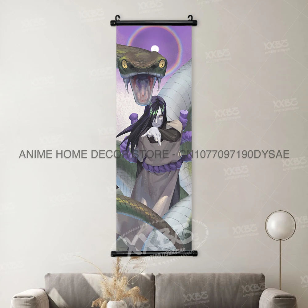 Naruto Posters Senjyuu Hashiram Hanging Painting Tobirama Wall Art Sarutobi Hiruzen Anime Scrolls Picture Namikaze Minato Decor