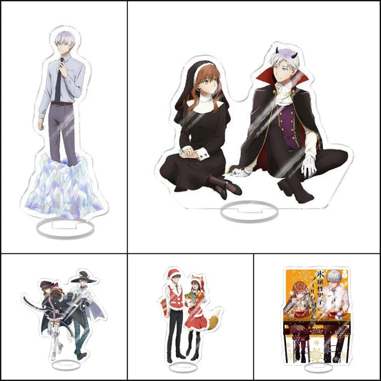 15CM Cartoon Anime Figure The Ice Guy and His Cool Female Colleague  Acrylic Stand Model Plate Desktop Office Home Collection
