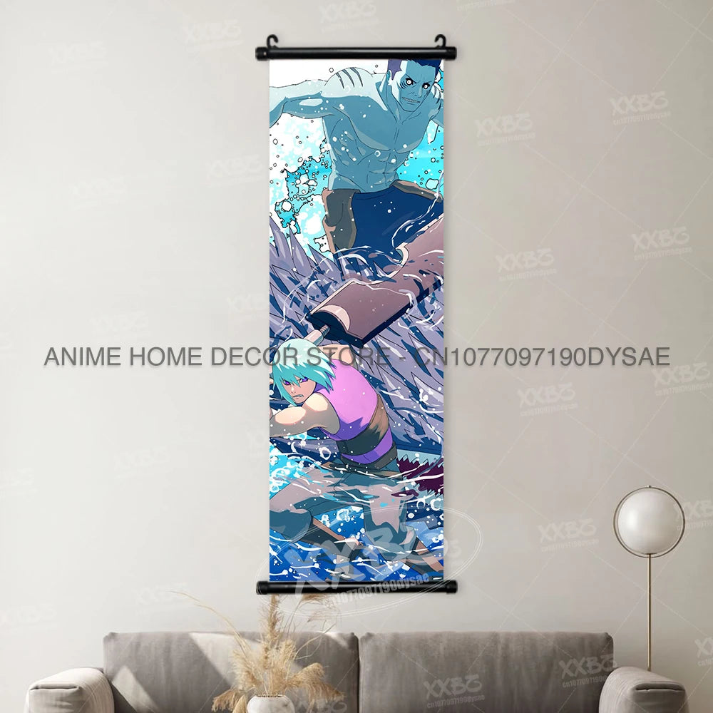 Naruto Posters Senjyuu Hashiram Hanging Painting Tobirama Wall Art Sarutobi Hiruzen Anime Scrolls Picture Namikaze Minato Decor