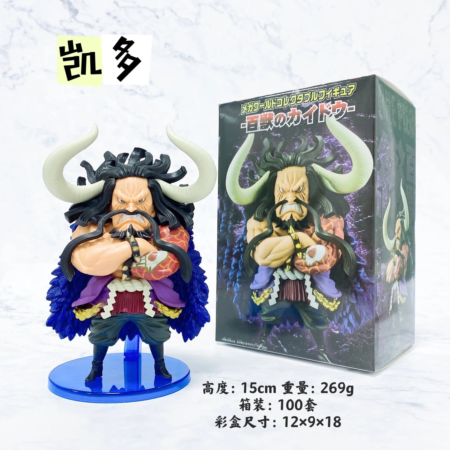 Anime One Piece Gk Kaidou Figurine Gacha Four Emperors Beast Pirates Statue Collectible Pvc Handmade Model Toys Car Desk Decor