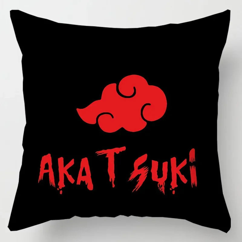Anime Naruto Printed Pillow Case Red Cloud Uchiha Itachi Action Figures Square Pillow Covers Cushion Sofa Decor Cover Toys Gift