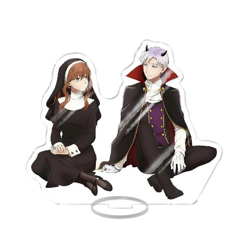 15CM Cartoon Anime Figure The Ice Guy and His Cool Female Colleague  Acrylic Stand Model Plate Desktop Office Home Collection
