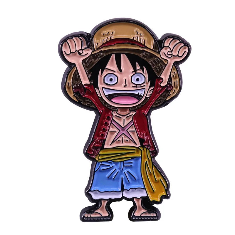 Anime One Piece Enamel Pin Pirate Ship Going Merry Brooches Lapel Pins for Backpack Briefcase Badges Fashion Jewelry Accessories