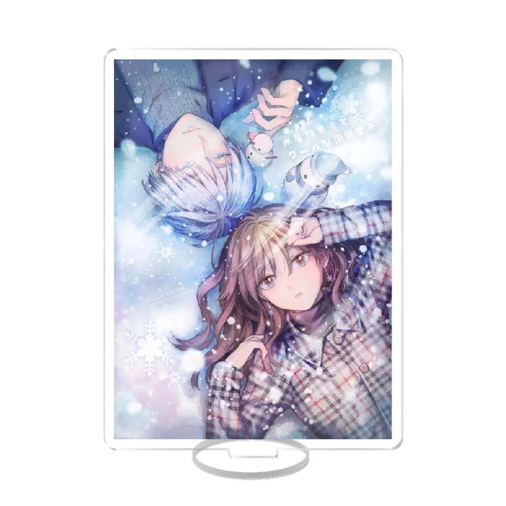 15CM Cartoon Anime Figure The Ice Guy and His Cool Female Colleague  Acrylic Stand Model Plate Desktop Office Home Collection
