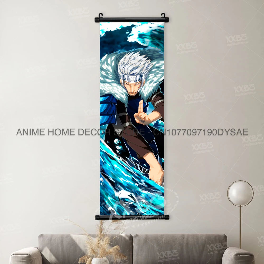 Naruto Posters Senjyuu Hashiram Hanging Painting Tobirama Wall Art Sarutobi Hiruzen Anime Scrolls Picture Namikaze Minato Decor