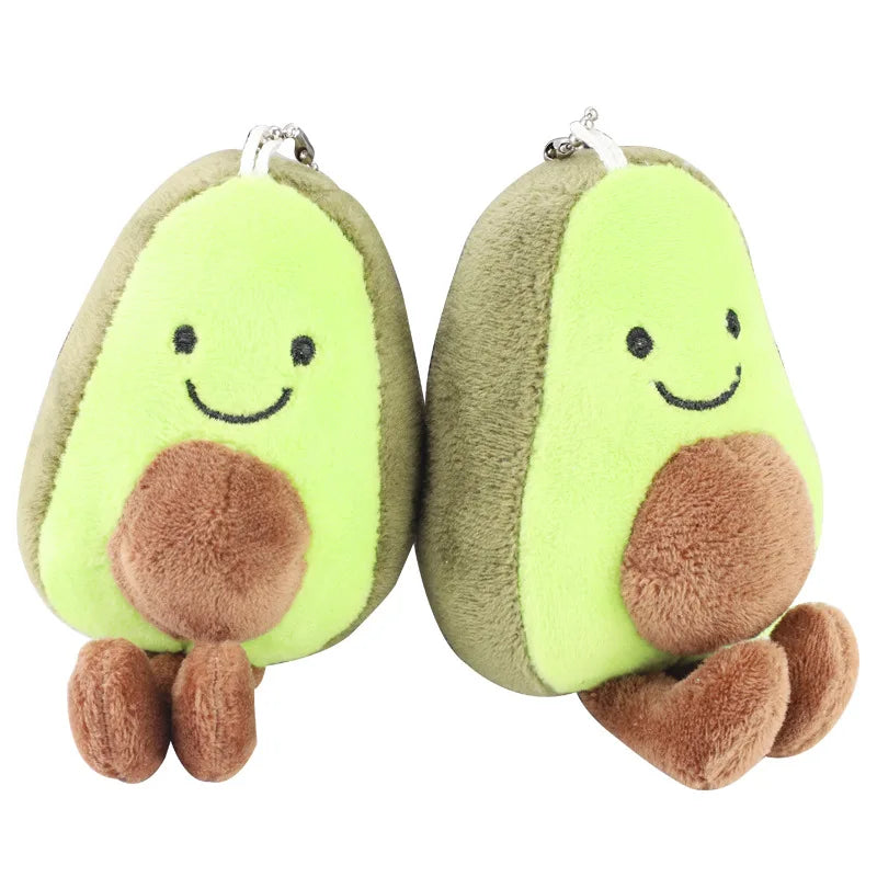 Stuffed Mini Toy Avocado Doll Keychain Cute Plush Schoolbag Pendant Car Key Children Gift Girl Claw Machine Doll