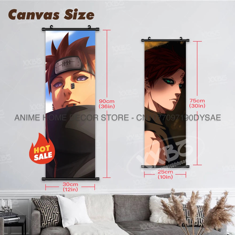 Naruto Posters Senjyuu Hashiram Hanging Painting Tobirama Wall Art Sarutobi Hiruzen Anime Scrolls Picture Namikaze Minato Decor