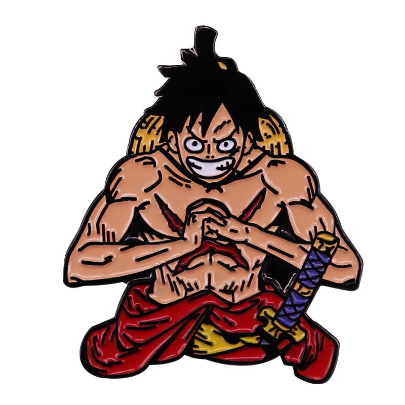 Anime One Piece Enamel Pin Pirate Ship Going Merry Brooches Lapel Pins for Backpack Briefcase Badges Fashion Jewelry Accessories