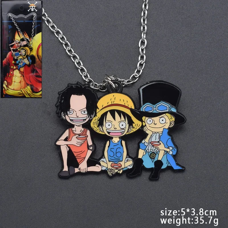 Anime One Piece Thousand Sunny Metal Keychain Cartoon Luffy Pirates Boat Brooch Keyring Bag Pendant for Women Men Kids Model Toy