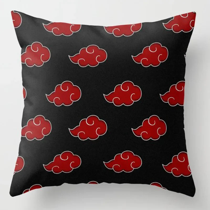 Anime Naruto Printed Pillow Case Red Cloud Uchiha Itachi Action Figures Square Pillow Covers Cushion Sofa Decor Cover Toys Gift