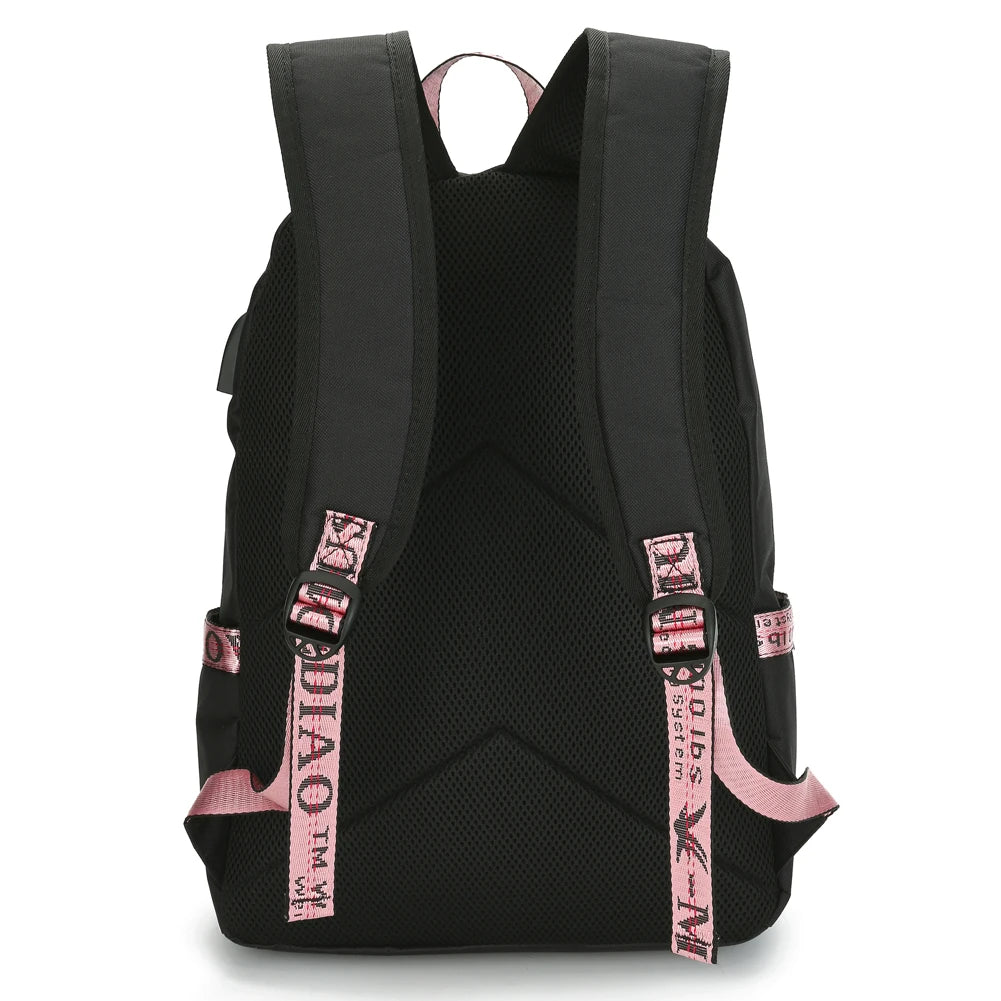 My Hero Academia Deku USB Backpack Fashion Bakugo Todoroki Cosplay Bookbag for School Boys Girls Fans Bag Mochila