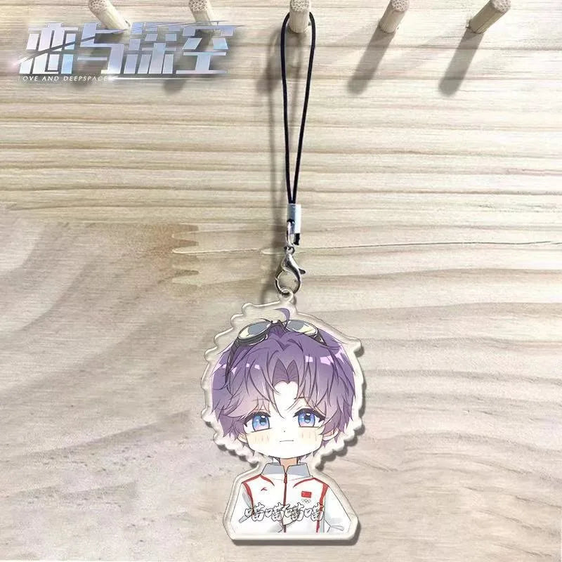 Sport Love and Deepspace Anime Mobile Phone Lanyard KeyChain Sylus Zayne Men Women Print Figure Hanging Key Rope Pendant Trinket
