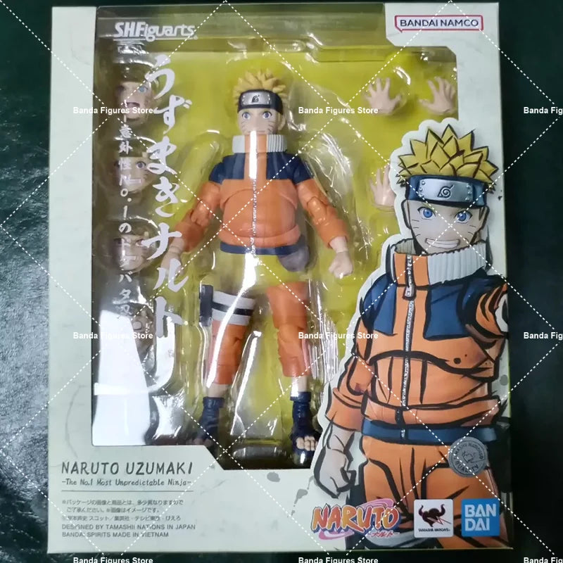 Original Bandai S.H.Figuarts Shf Naruto Shippuden Obito Uchiha Sasuke Kakashi In Stock Anime Action Collection Figures Model Toy