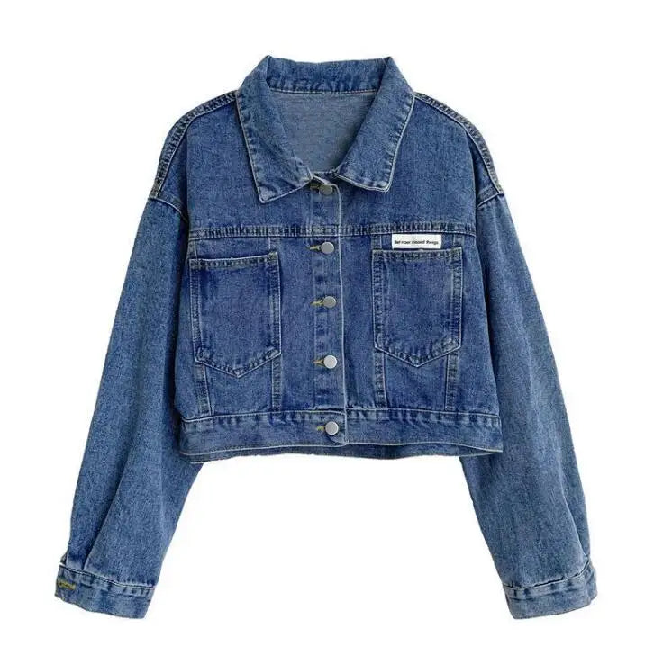 Women Jean Clothes Set ,Denim Jacket + Half Skirt Two-piece Set