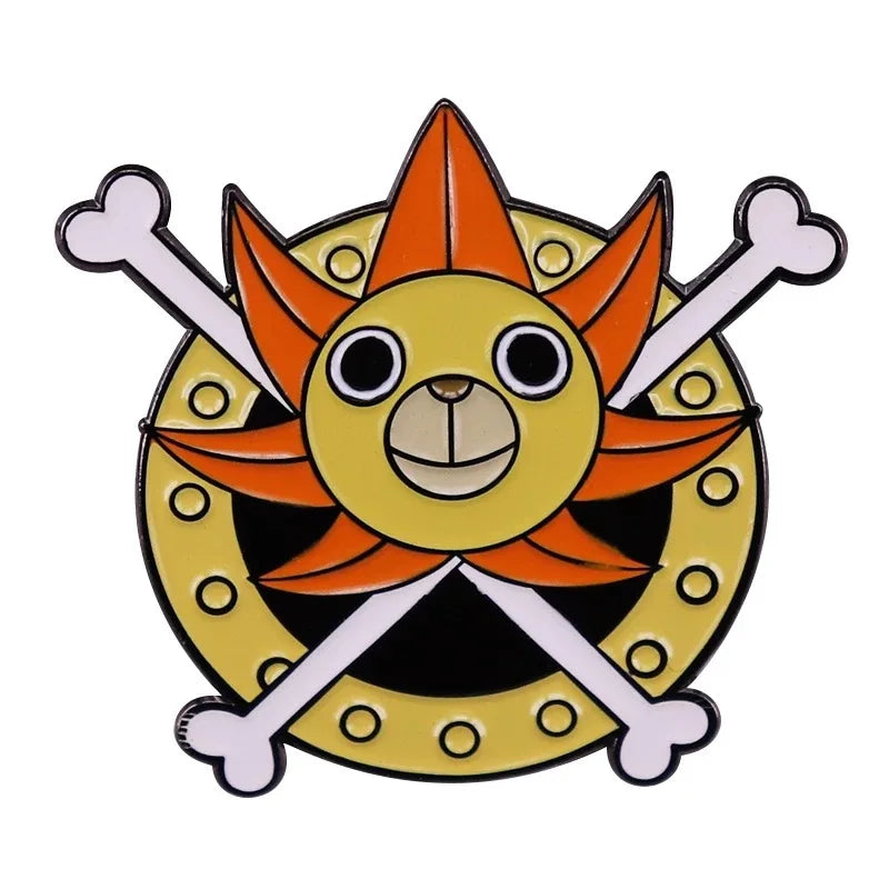 Anime One Piece Enamel Pin Pirate Ship Going Merry Brooches Lapel Pins for Backpack Briefcase Badges Fashion Jewelry Accessories