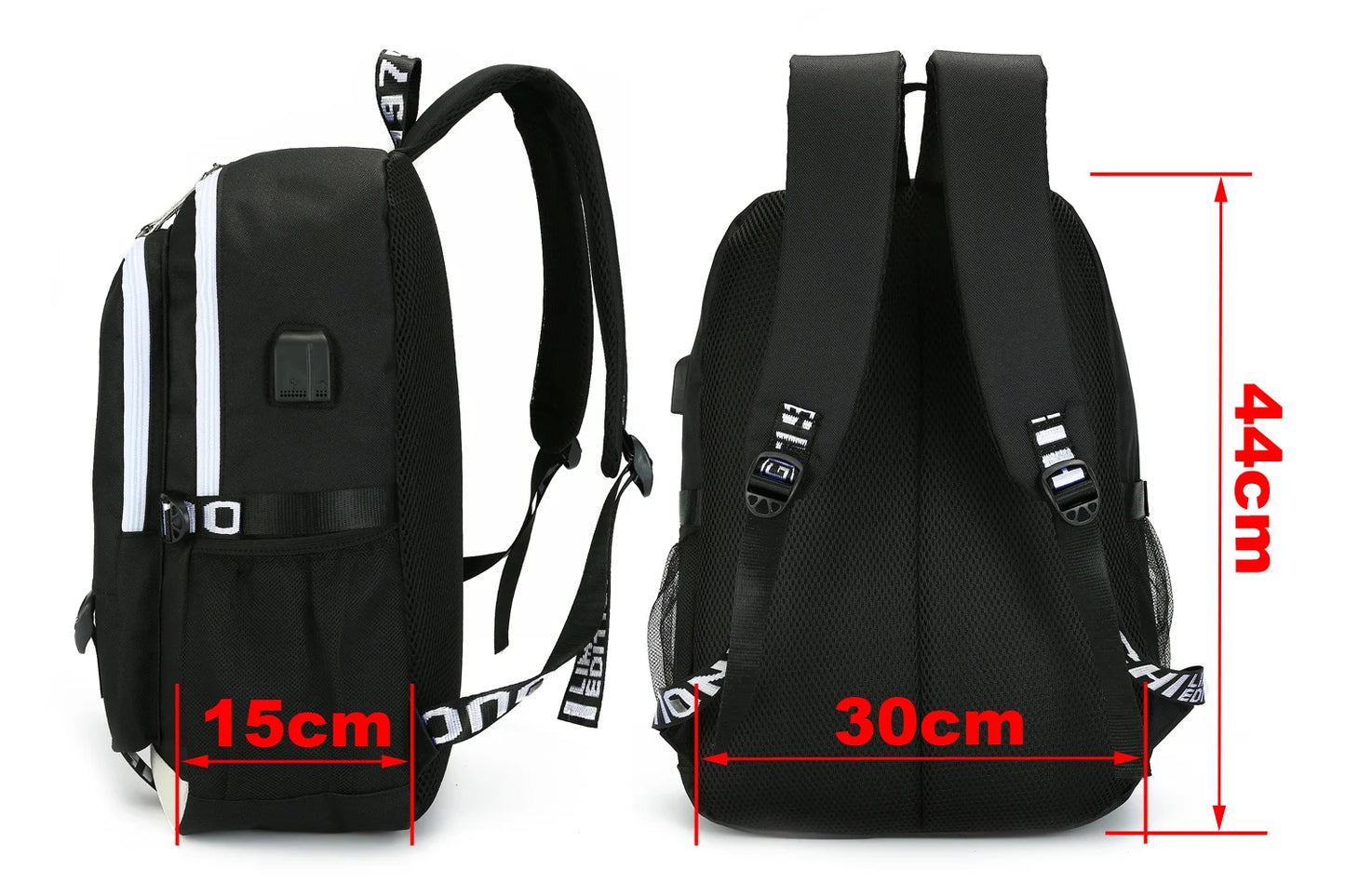 My Hero Academia Izuku Backpack with USB Charging Port Cute MHA Cosplay Bookbag for Boys Girls Gift School Mochila