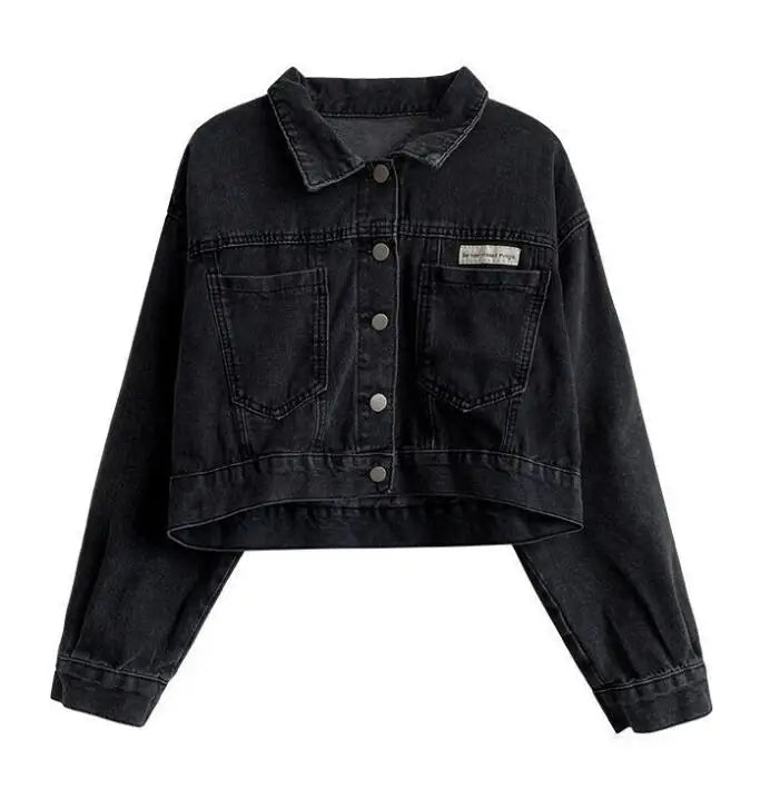 Women Jean Clothes Set ,Denim Jacket + Half Skirt Two-piece Set