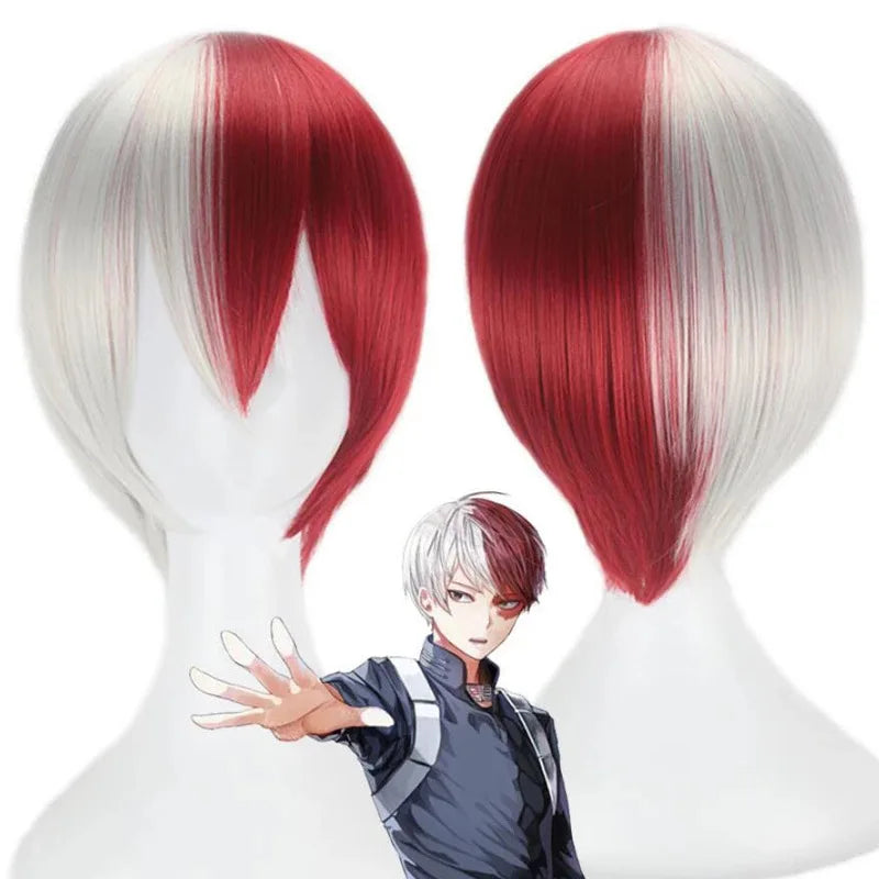 Anime My Hero Academia Todoroki Shoto Cosplay Costume Kimono Dress Uniform Wig Women Men Halloween Carnival Party Role Play Suit