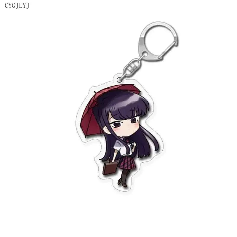 Cute Anime Keychain Komi San Wa Komyushou Desu Women Komi Shoko Tadano Hitohito Key Chain Man Acrylic Accesories Kawaii Chaveio