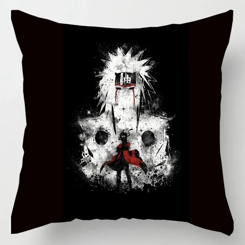 Anime Naruto Printed Pillow Case Red Cloud Uchiha Itachi Action Figures Square Pillow Covers Cushion Sofa Decor Cover Toys Gift