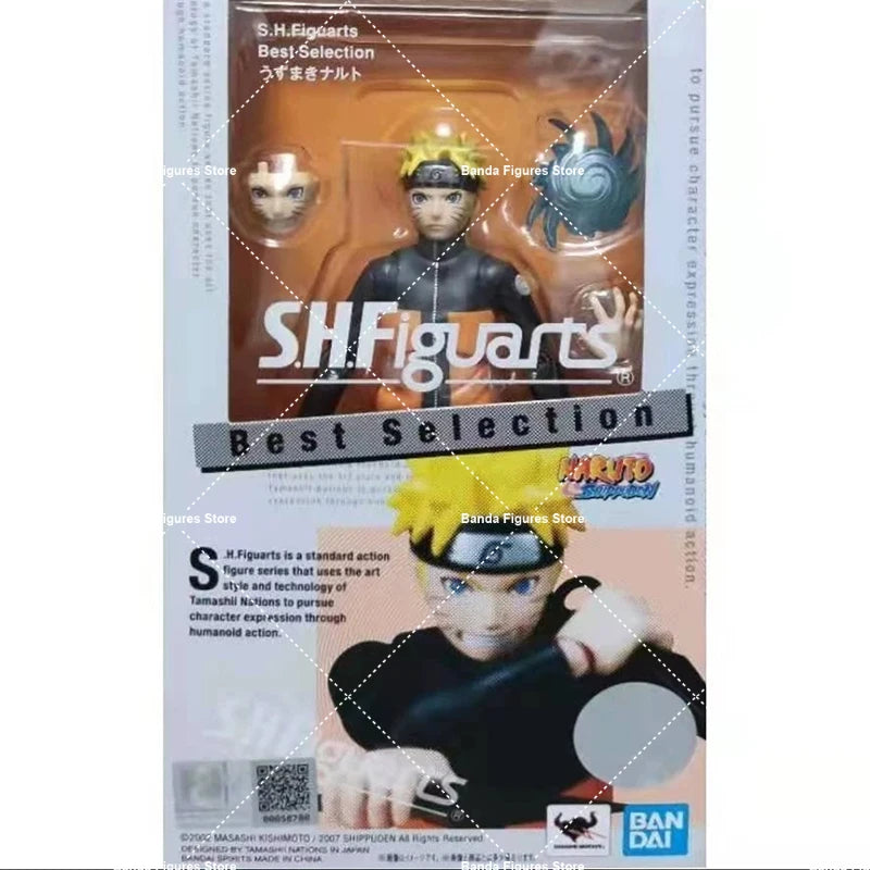 Original Bandai S.H.Figuarts Shf Naruto Shippuden Obito Uchiha Sasuke Kakashi In Stock Anime Action Collection Figures Model Toy