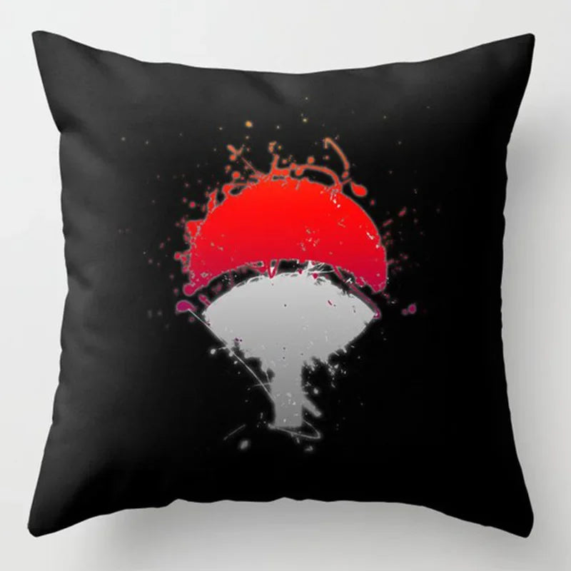 Anime Naruto Printed Pillow Case Red Cloud Uchiha Itachi Action Figures Square Pillow Covers Cushion Sofa Decor Cover Toys Gift