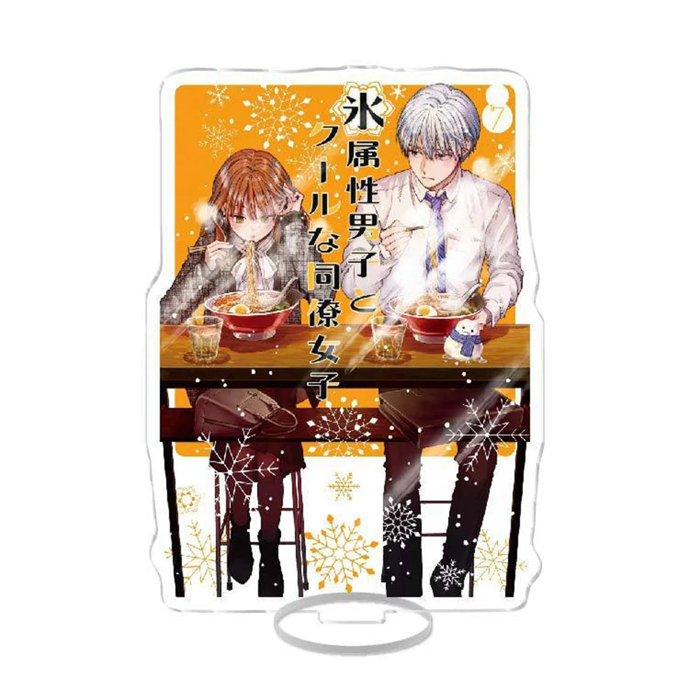 15CM Cartoon Anime Figure The Ice Guy and His Cool Female Colleague  Acrylic Stand Model Plate Desktop Office Home Collection