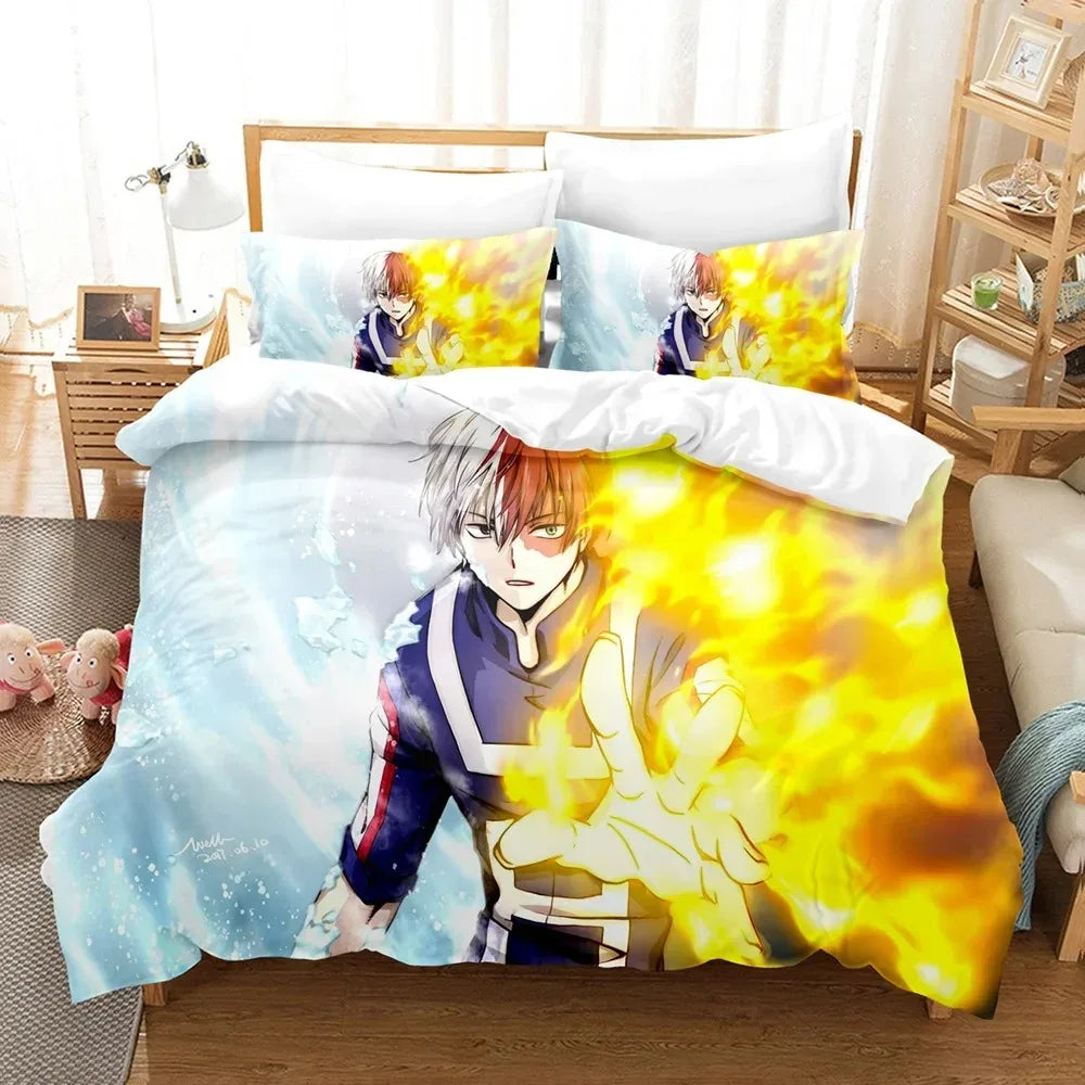 3d Anime Bedding Set My Hero Academia Quilt Duvet Cover Sets No Sheet Home Decor Single Queen King Size Gift Cute Kids Cartoon