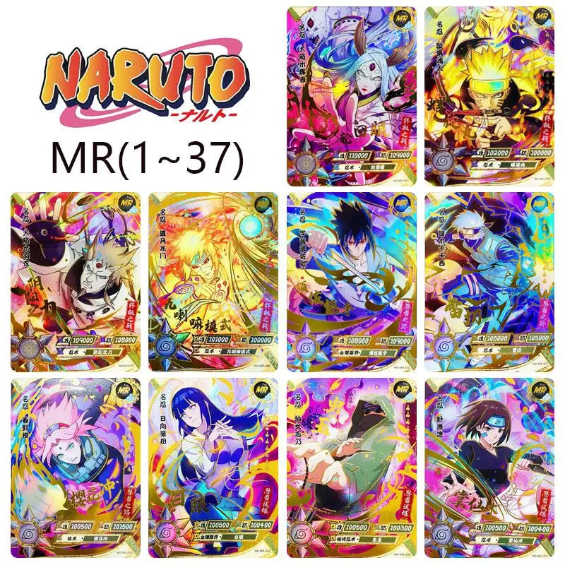 Kayou Naruto Mr Series Kakashi Uchiha Itachi Anime Character Bronzing Rare Collection Flash Card Cartoon Toys Toy Christmas Gift