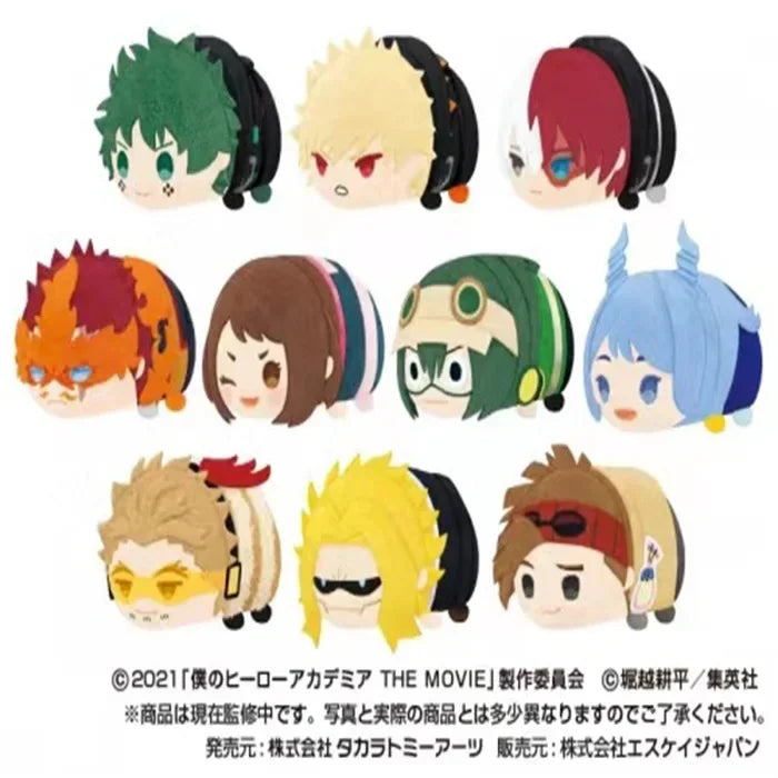 8.5cm Mochi Mascot My Hero Academia The Movie Two Heros Plush Pendant Wing Hero Hawks All Might Aizawa Shouta Endeavour Doll Toy