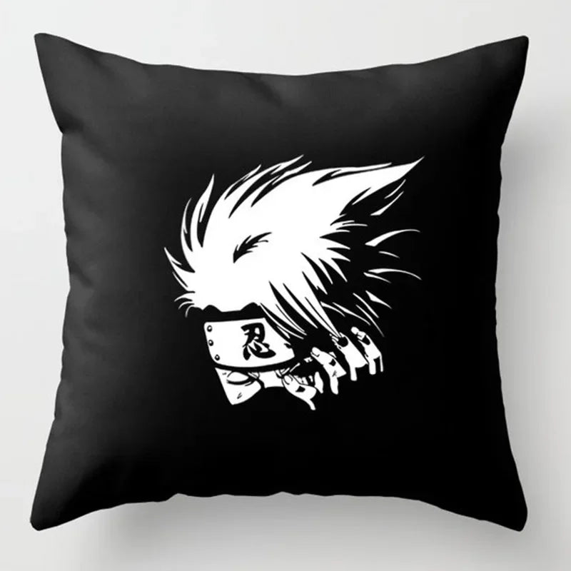 Anime Naruto Printed Pillow Case Red Cloud Uchiha Itachi Action Figures Square Pillow Covers Cushion Sofa Decor Cover Toys Gift