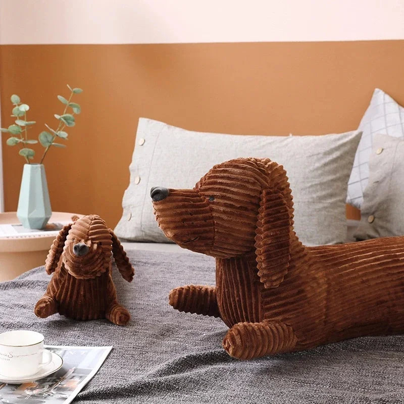 55cm Cartoon Dachshund Dog  Toy Plush Long Pillow Stuffed Plush Animals Girl Gifts Toys for Children Home Decor