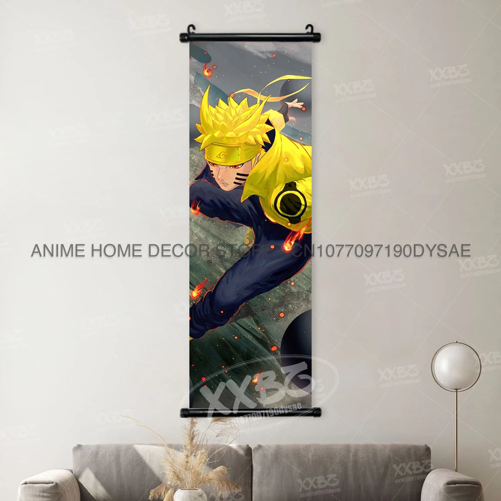 Naruto Posters Senjyuu Hashiram Hanging Painting Tobirama Wall Art Sarutobi Hiruzen Anime Scrolls Picture Namikaze Minato Decor