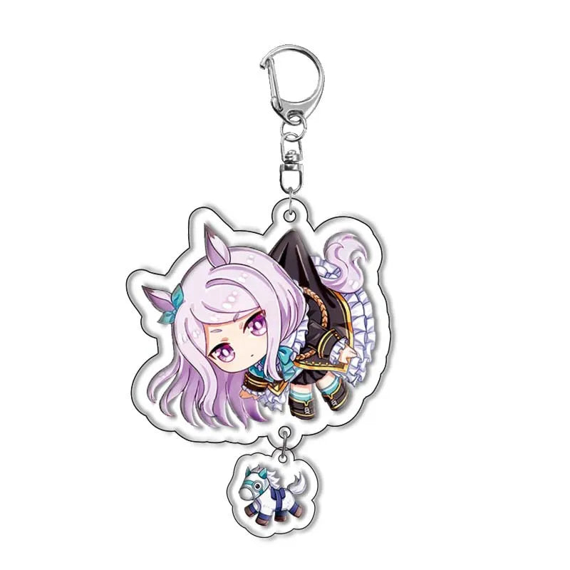 Cute Anime Pretty Derby Shuttle Mejiro Mcqueen Symboli Rudolf Kawaii Acrylic Keychain Jewelry Cosplay Costumes Props Peripherals