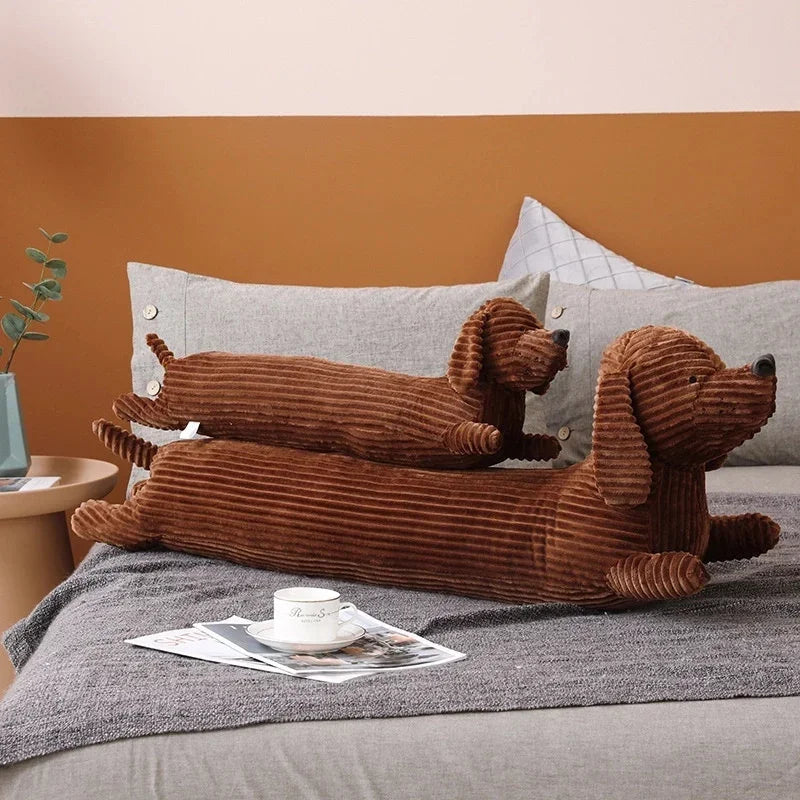 55cm Cartoon Dachshund Dog  Toy Plush Long Pillow Stuffed Plush Animals Girl Gifts Toys for Children Home Decor