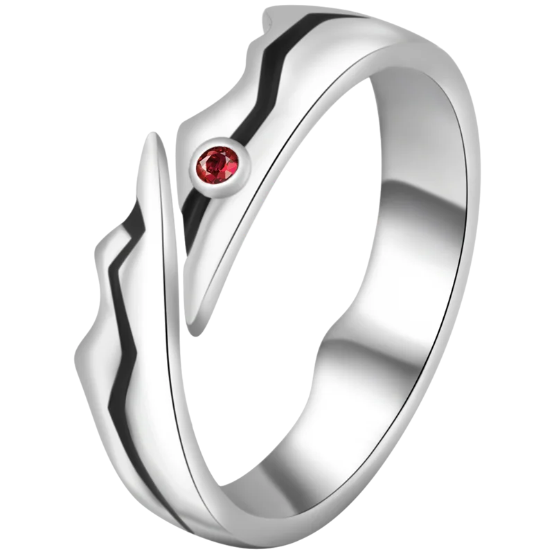 Anime Bungo Stray Dogs Ryunosuke Akutagawa Ring S925 Sterling Silver Adjustable Ring Jewelry Women Men Cosplay Props Gift